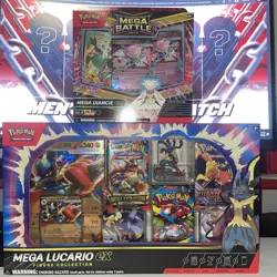 Sealed Pokemon Lot Mega Lucario Ex Figure Collection & Mega Diancie EX Battle - Image 1