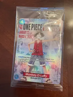 One Piece Monkey D. Luffy US Voyage College Basketball Card SEALED - New Rutgers - Image 1