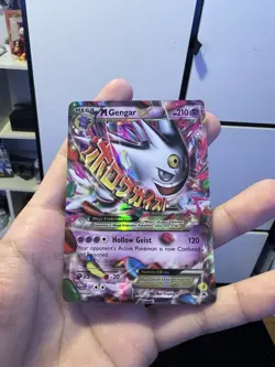 Pokemon TCG Mega Gengar EX Black Star Promos XY166 Shiny Holo Rare - Image 1