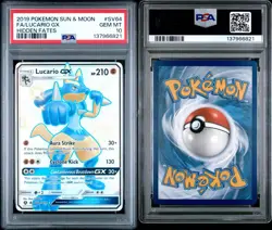 Lucario GX SV64/SV94 Hidden Fates Shiny Vault PSA 10 Gem Mint English Full Art - Image 3