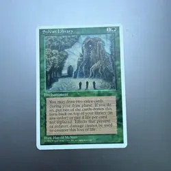 Magic the Gathering Sylvan Library 4th ED Rare Green Enchantment MTG Card 1995 - Image 1