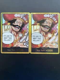 Gol D Roger Gold OP13 Don Card Carrying on His Will One Piece TCG x 2 - Image 1