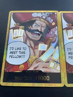 Gol D Roger Gold OP13 Don Card Carrying on His Will One Piece TCG x 2 - Image 2