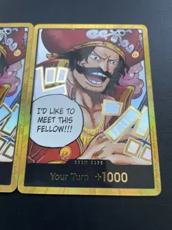 Gol D Roger Gold OP13 Don Card Carrying on His Will One Piece TCG x 2 - Image 3