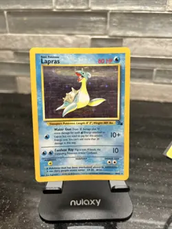 Pokemon TCG Lapras Fossil Holo Unlimited Rare Card 10/62 - Image 1
