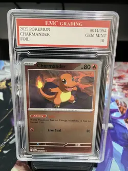 CHARMANDER 2025 HOLO FOIL #011/94 Pokemon Card GRADED 10 TCG CCG - Image 1