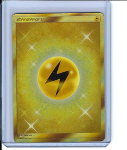Pokemon Card Sun & Moon Guardians Rising Gold Secret Rare Lightning Energy 168 - Image 1