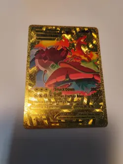 Pokemon Venusaur, Charizard & Blastoise HP400 Tag Team Gold Foil Fan Art Card - Image 2
