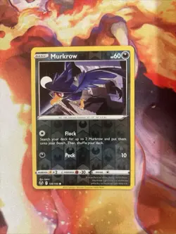 🚀106/195 MURKROW REVERSE HOLO SILVER TEMPEST POKEMON CARD MINT - Image 1