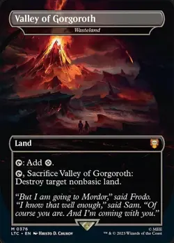 Magic The Gathering MTG WASTELAND (VALLEY OF GORGOROTH) The Lord of the Rings NM - Image 1