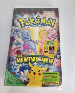 Sealed Mewtwo Pokemon Card Black Star From The First Movie VHS WB Promo 1999 VHS - Image 4