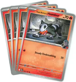 x4 Team Rocket's Houndour - 037/182 - Destined Rivals - NM/M - Pokemon English - Image 1