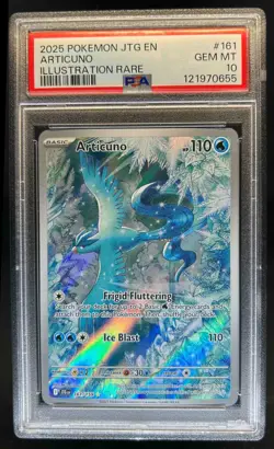 2025 Pokemon SV Journey Together JTG EN Articuno #161/159 PSA 10 - Image 1