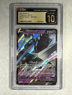 Necrozma V Pokemon TCG 2021 SWSH Battle Styles Ultra Rare Holo 063/163 CGC 10 - Image 2