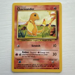Charmander 046/102 - Base Set - Regular - Unlimited - WOTC - Pokemon TCG - NM - Image 1