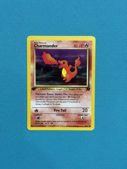 (LP+/NM) 1st Edition Charmander 50/82 Team Rocket Set Pokemon WoTc Vintage - Image 1
