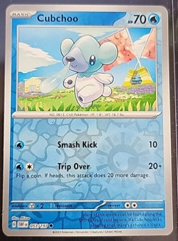 Cubchoo 053/197 Reverse Holo Pokemon Obsidian Flames - Image 1