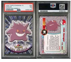 2000 Topps Pokemon TV Animation Series 2 #94 GENGAR PSA 7 - Image 1