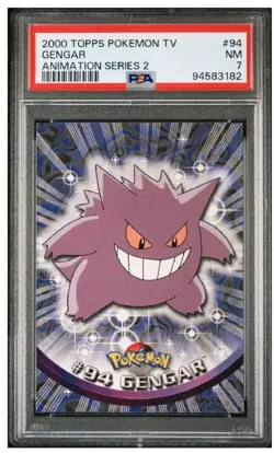 2000 Topps Pokemon TV Animation Series 2 #94 GENGAR PSA 7 - Image 2