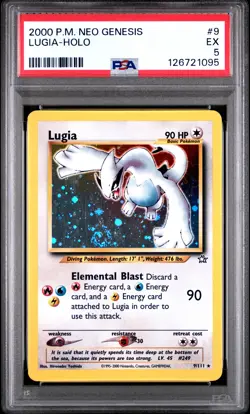 2000 POKEMON NEO GENESIS #9 LUGIA-HOLO PSA 5 - Image 1