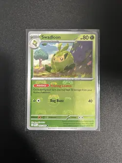Swadloon 002/086 master Ball Reverse Holo Pokemon TCG White Flare English - Image 1
