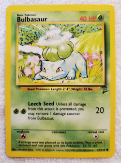 Bulbasaur 67/130 [C] English Base Set-2 (lot of 10) Reg Pokemon TCG 1999 - NM - Image 3