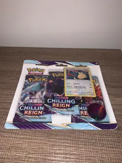 Pokemon Sword & Shield Chilling Reign Snorlax 3-Pack Blister Set Factory Sealed 820650808500 - Image 1