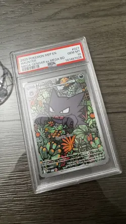 2025 POKEMON MEP EN-ME BLACK STAR PROMO #027 HAUNTER PSA 10 - Image 1