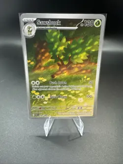 Pokemon Sawsbuck Illustration Rare 092/086 White Flare NM Near Mint - Image 1