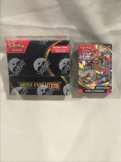 Pokemon TCG: Mega Evolution Enhanced Booster Box + Booster Bundle, NEW & SEALED - Image 1