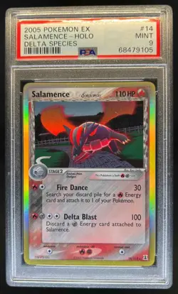 2005 Pokemon EX Delta Species Salamence Holo #14/113 PSA 9 - Image 1