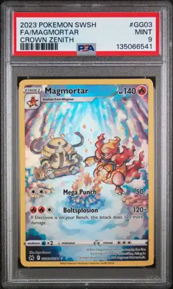 2023 Pokemon SWSH Crown Zenith Magmortar Galarian Gallery #GG03/GG70 PSA 9 - Image 1