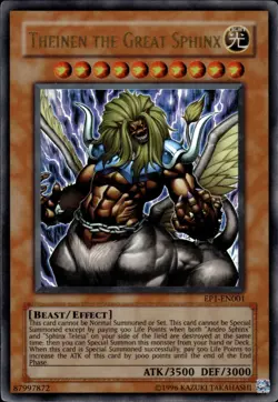 Theinen the Great Sphinx Ultra Rare Yu-Gi-Oh! Movie Exclusive Pack EP1-EN001 LP - Image 1