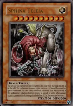 Sphinx Teleia Ultra Rare Yu-Gi-Oh! Movie Exclusive Pack EP1-EN003 LP - Image 1