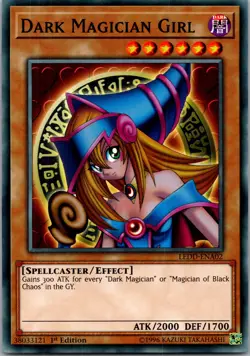 Yugioh Dark Magician Girl LEDD-ENA02 1st Edition Common NM - Image 1