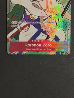 Roronoa Zoro English Version 1st Anniversary Set OP01-025 One Piece Promo Mint - Image 2