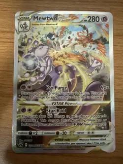 Mewtwo VSTAR Crown Zenith: Galarian Gallery Ultra Rare Card #GG44/GG70 - Image 1
