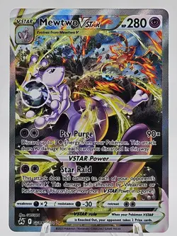 Mewtwo VSTAR Crown Zenith: Galarian Gallery Ultra Rare Card #GG44/GG70 - Image 1