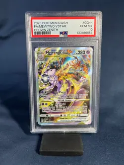 Psa 10 Mewtwo VSTAR Crown Zenith: Galarian Gallery Ultra Rare Card #GG44/GG70 - Image 1