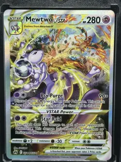 Pokemon Mewtwo VSTAR TCG Ultra Rare Card GG44/GG70 Crown Zenith Galarian Gallery - Image 1