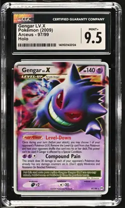 2009 POKEMON PLATINUM ARCEUS #97 GENGAR LV.X HOLO CGC 9.5 Pop 2 - Image 1
