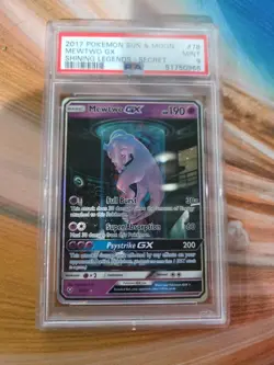 2017 POKEMON SUN & MOON SHINING LEGENDS SECRET #78 MEWTWO GX PSA 9 - Image 1