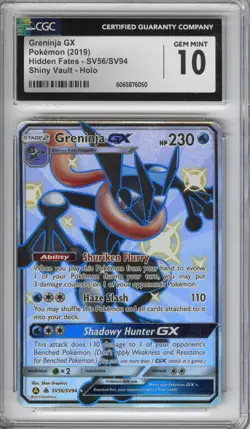 Greninja GX (Hidden Fates, Shiny Vault), Pokemon, CGC 10 (GEM MINT) - Image 1