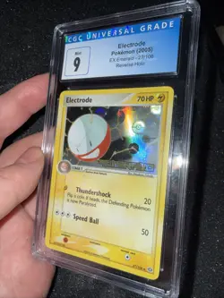 CGC 9 MINT Electrode 2005 EX Emerald 27/106 Reverse Holo Stamped Pokemon Card - Image 2