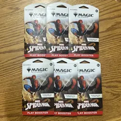 Magic The Gathering Spider-Man Play Booster. 14 Cards Factory Sealed Lot Of 6 - Image 1