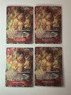 Portgas.D.Ace ST15-005 Illustration Box Vol. 5 Promo 4 Card Play Set Lot - Image 1