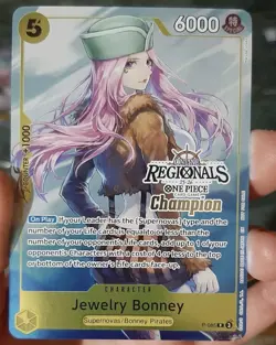 One Piece Jewelry Bonney Online Regional Winner Prize Card NM Very Rare - Image 1
