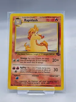 Pokemon TCG - Rapidash 44/64 - Jungle Unlimited - Uncommon Card - WOTC Vintage - Image 1
