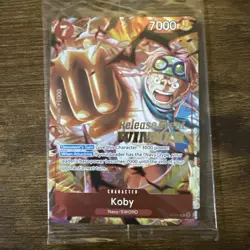 SEALED One Piece Card Game TCG Koby OP-12 Release Event WINNER Card P-092 - Image 1