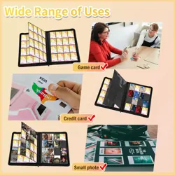 Premium 1000+ Pockets Card Binder,16 Pockets Trading Card Binder Ringless Side L - Image 2